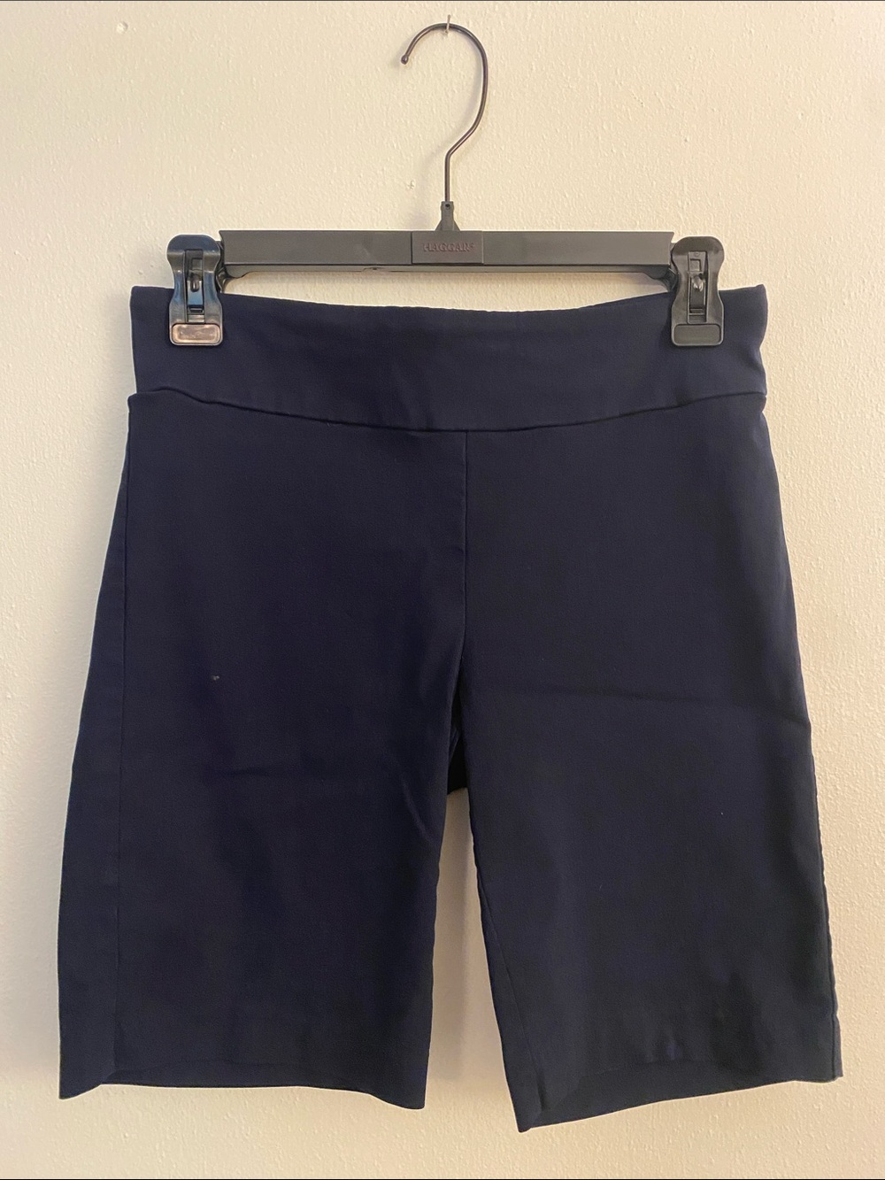 J. McLaughlin Navy Stretch Bermuda Shorts
